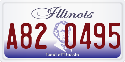 IL license plate A820495