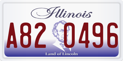 IL license plate A820496