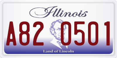 IL license plate A820501