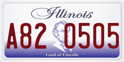 IL license plate A820505