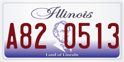 IL license plate A820513
