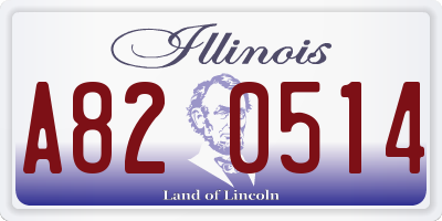 IL license plate A820514