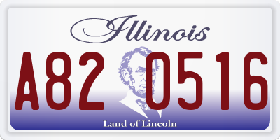 IL license plate A820516