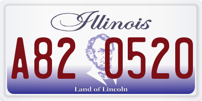 IL license plate A820520