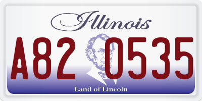 IL license plate A820535