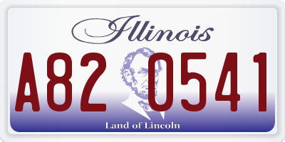 IL license plate A820541
