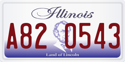 IL license plate A820543