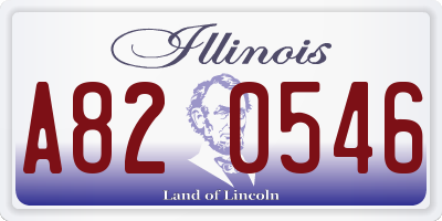 IL license plate A820546