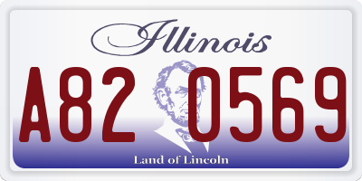IL license plate A820569