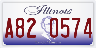 IL license plate A820574