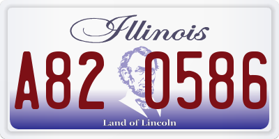 IL license plate A820586