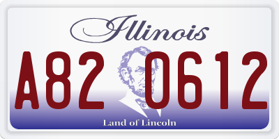 IL license plate A820612