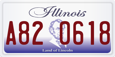 IL license plate A820618