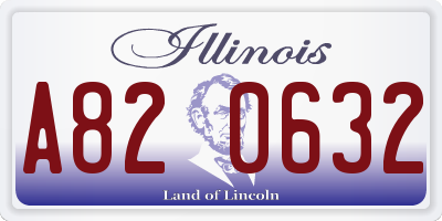 IL license plate A820632
