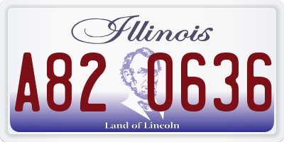 IL license plate A820636
