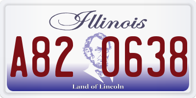 IL license plate A820638