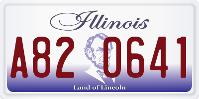 IL license plate A820641