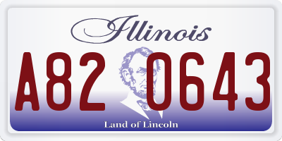 IL license plate A820643