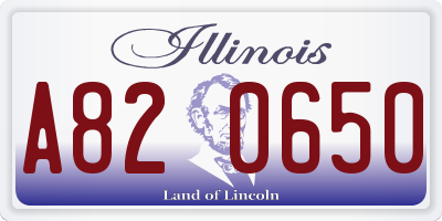 IL license plate A820650