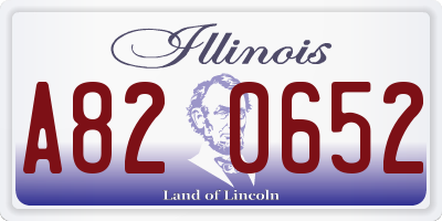 IL license plate A820652