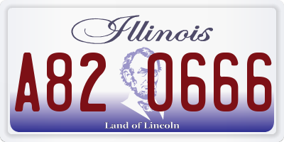 IL license plate A820666