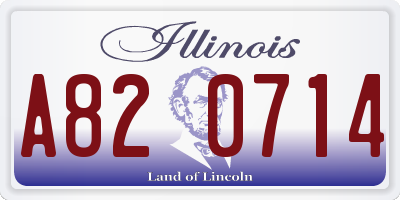 IL license plate A820714