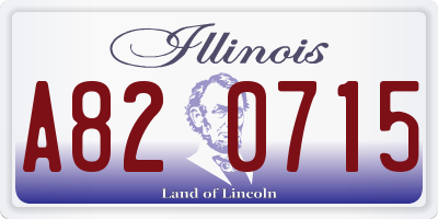 IL license plate A820715