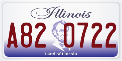 IL license plate A820722