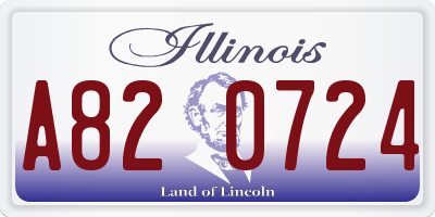 IL license plate A820724