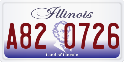 IL license plate A820726