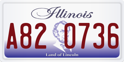 IL license plate A820736