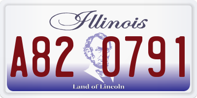 IL license plate A820791