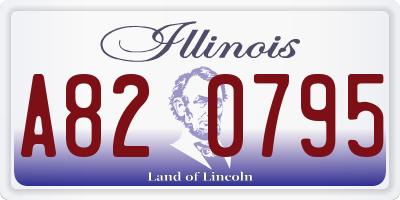 IL license plate A820795