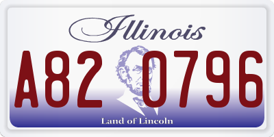 IL license plate A820796