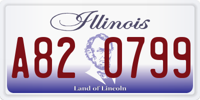 IL license plate A820799