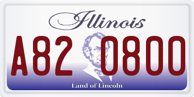 IL license plate A820800