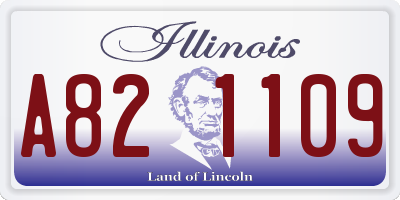 IL license plate A821109