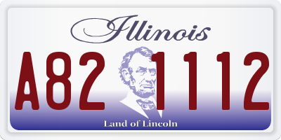 IL license plate A821112