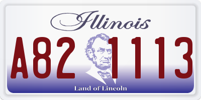 IL license plate A821113