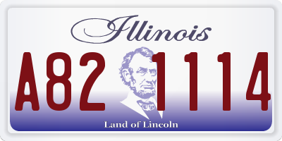 IL license plate A821114
