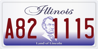 IL license plate A821115