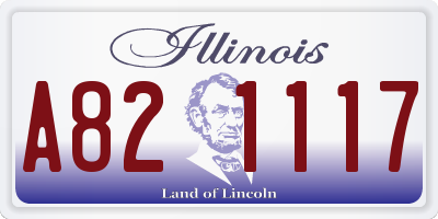 IL license plate A821117