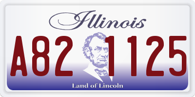 IL license plate A821125