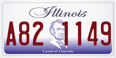 IL license plate A821149