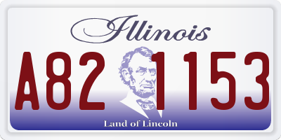IL license plate A821153