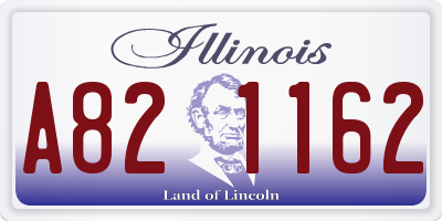 IL license plate A821162