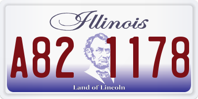 IL license plate A821178