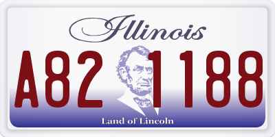 IL license plate A821188