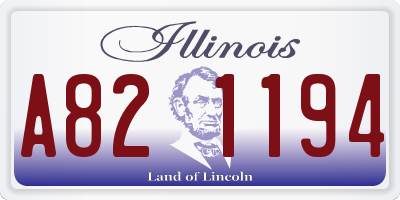 IL license plate A821194