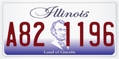IL license plate A821196